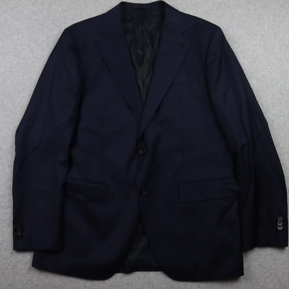 Spier & Mackay Blazer Mens 44R Wool 2-Button Suit Jacket Coat Formal Navy Blue